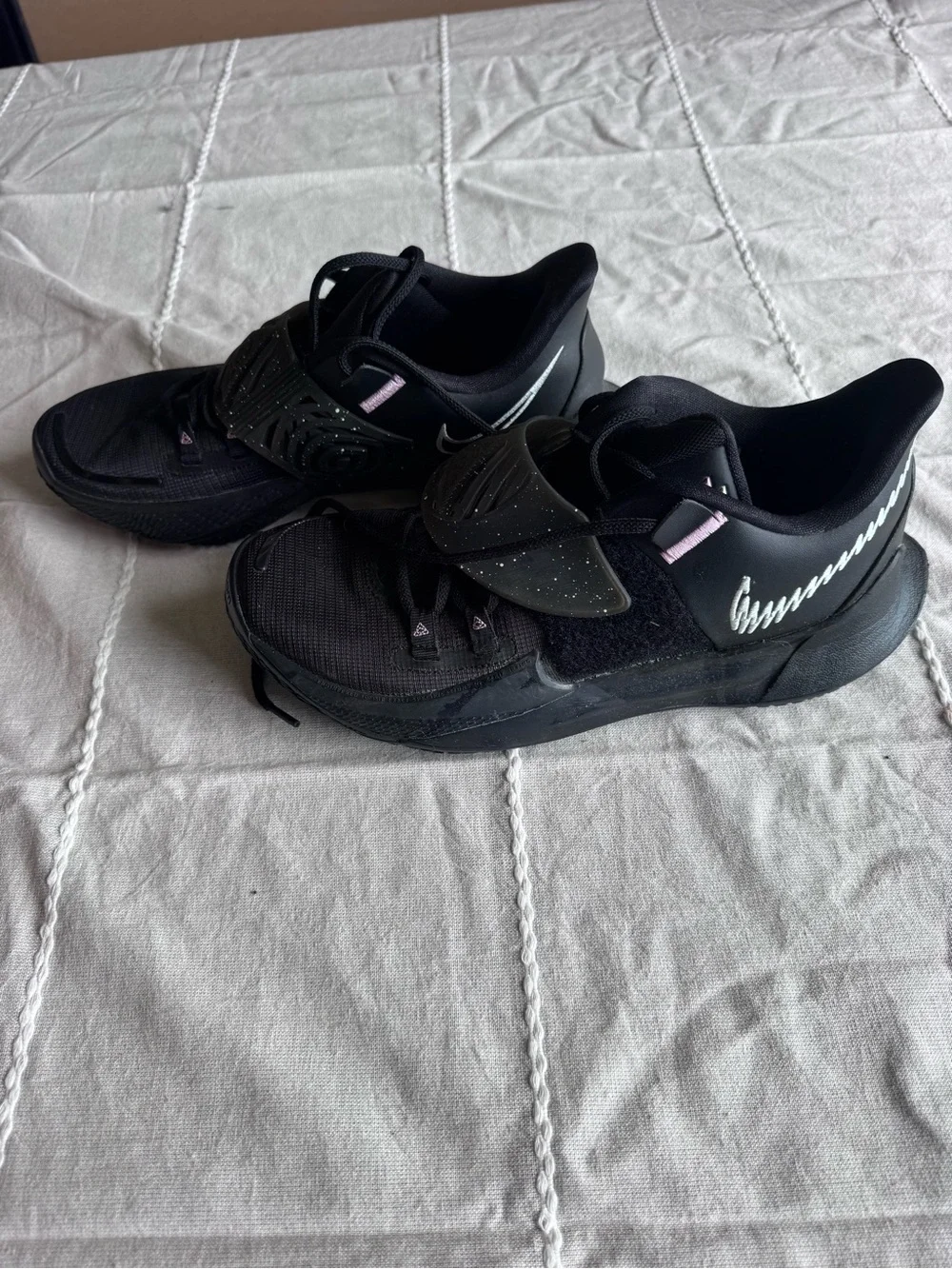 Nike Black Basketball Sneakers with Purple Highlights